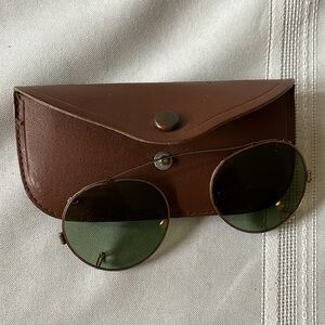 Vintage Clip on Sunglasses with Case